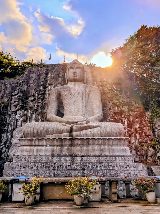 samadhi buddha statue rambadagalla viharaya kurunegala sri lanka massive foot rock carved monaragala temple widely 463302699 (1)